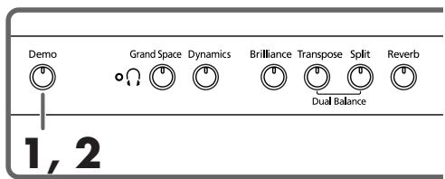 ROLAND HP103E - ■ Abspielen einer Klangdemo - 1