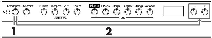 ROLAND HP103E - Aggiungere profondità al suono (Grand Space) - 1