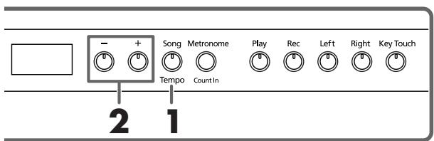 ROLAND HP103E - Changer le tempo - 1
