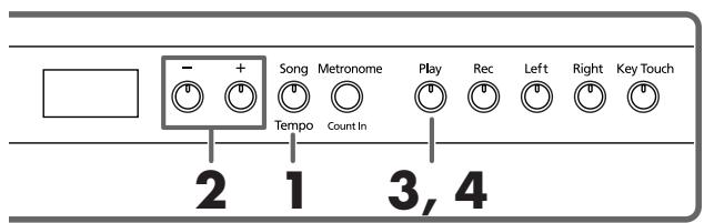 ROLAND HP103E - ■ Anzahl des Stückes, das Sie sich anhören möchten - 1