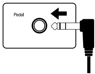 ROLAND HP103E - Conectar el cable del pedal - 1
