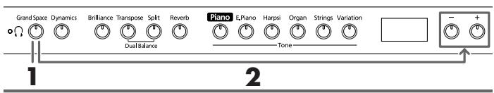 ROLAND HP103E - Hinzufügen einer gewissen 'Tiefe' (Grand Space) - 1