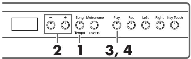 ROLAND HP103E - Selecting a Song and Playing It - 1