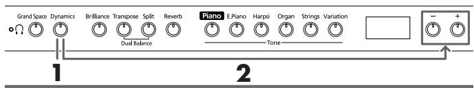 ROLAND HP103E - Aggiungere vivacità al suono (Dynamic Emphasis) - 1