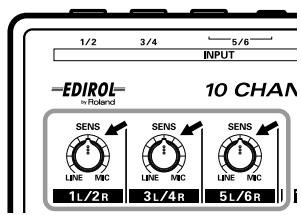 ROLAND M-10MX - Régler le bouton de volume MAIN sur la position « -∞ - 2