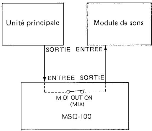 ROLAND MSQ-100 - Commutateur de sortie MIDI (OUT) - 2