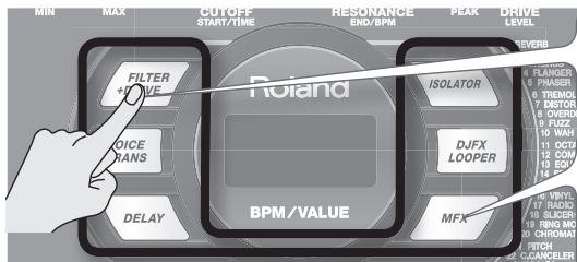 ROLAND SP-404SX - Utilisation des effects - 1