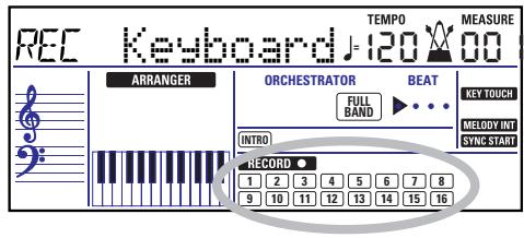ROLAND EXR-5S - Mode d'enregistrement Keyboard - 1