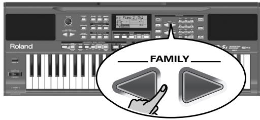 ROLAND EXR-5S - Sélection d'un des sons disponibles - 2