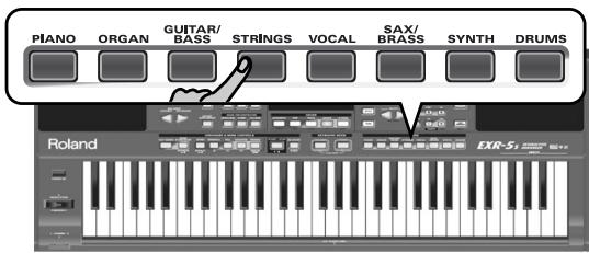 ROLAND EXR-5S - Utilisation des boutons TONE - 1