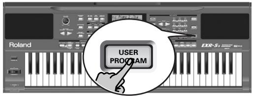 ROLAND EXR-5S - Enregistrer les réglages dans un programme utilisateur - 1