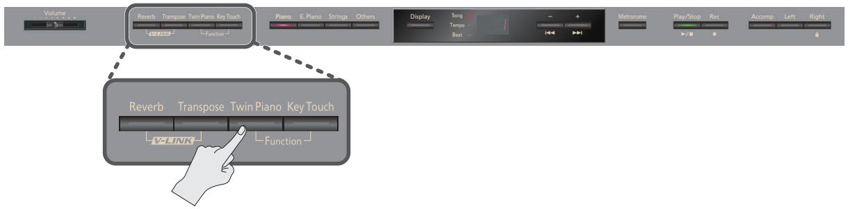 ROLAND HP305-RW - Jouer avec dessins différents à gauche et à droite du clavier (split) - 1