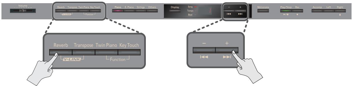ROLAND HP305-RW - Appuyez sur le bouton [reverb] - 2