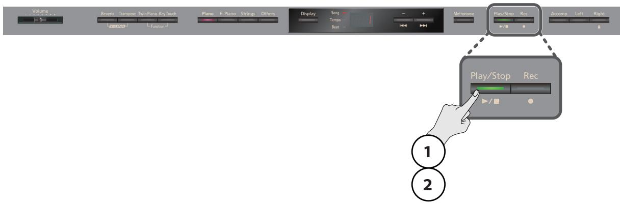ROLAND HP305-RW - Enregistrements et boutons de piste - 1