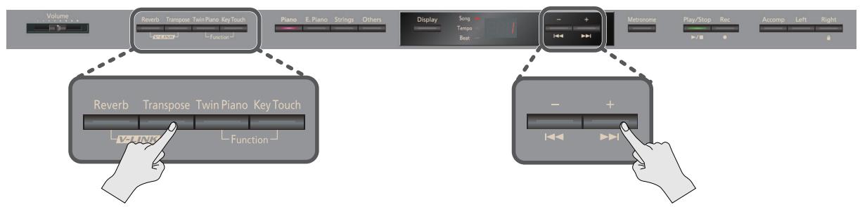 ROLAND HP305-RW - Sélectionner le paramètre à régler - 1