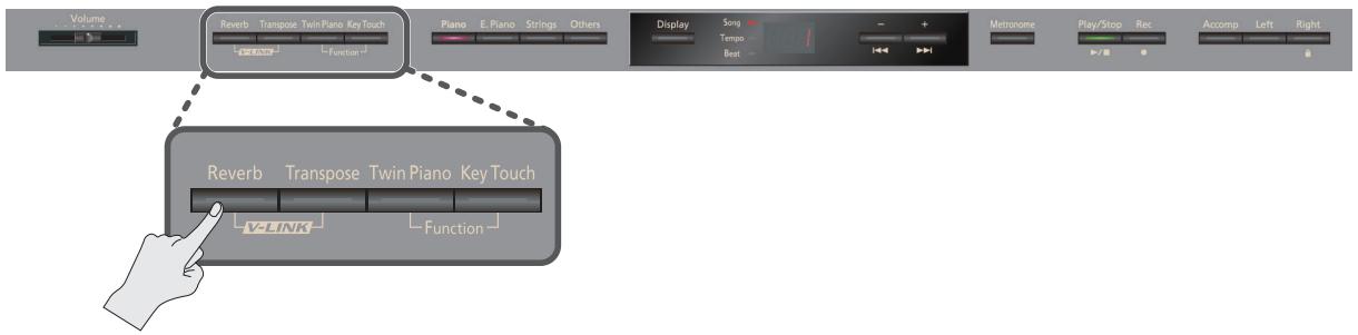 ROLAND HP305-RW - Ajouter de la réverbération au son (reverb) - 1