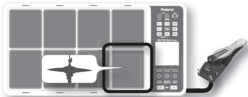 ROLAND SPD-30 - Lorsqu'une pédale de contrôle du charleston est connectée - 1