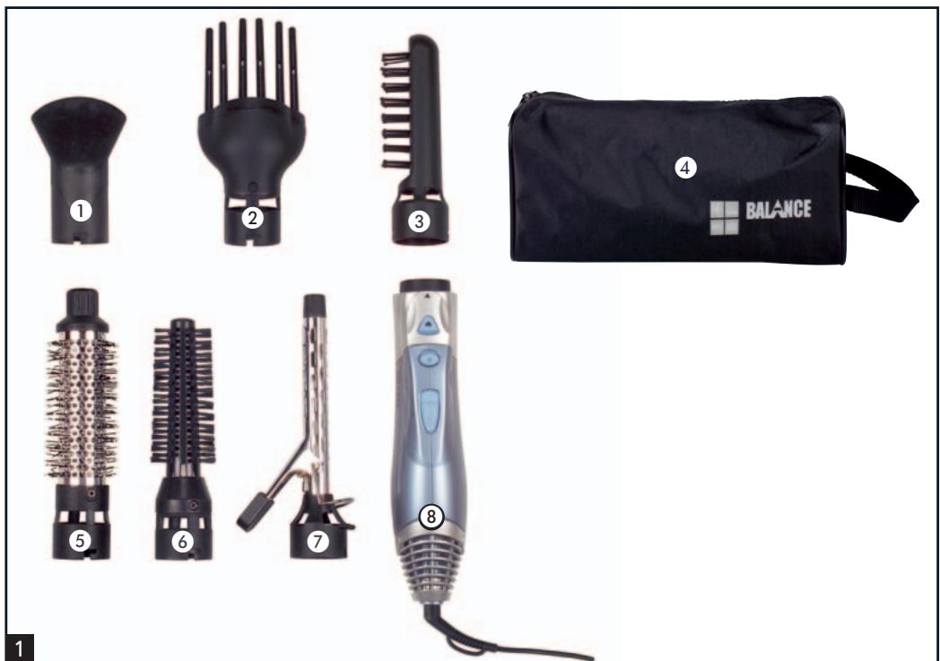 KOMPERNASS BALANCE KH 5520 ENSEMBLE BROSSE CHAUFFANTE SOUFFLANTE - 3