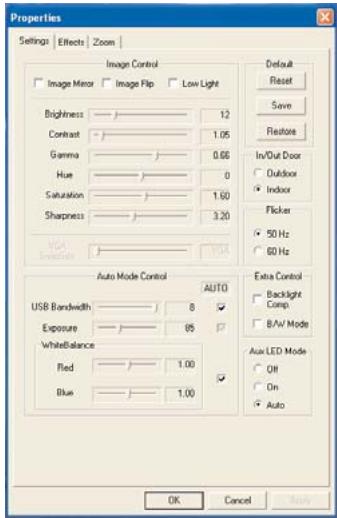 KOMPERNASS SILVERCREST KH 2342 WEBCAM MOBILE - "Settings" menu - 1