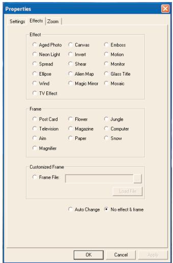 KOMPERNASS SILVERCREST KH 2342 WEBCAM MOBILE - Menu "Effects" - 1