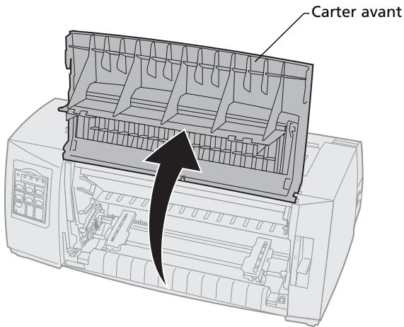LEXMARK FORMS PRINTER 2400 - Retrait du tracteur poussant - 2