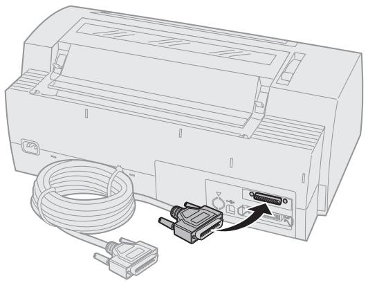 LEXMARK FORMS PRINTER 2400 - Connexion du cable série - 1
