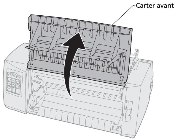 LEXMARK FORMS PRINTER 2400 - Chargement de papier listing par l'avant à l'aide du tracteur tirant - 7