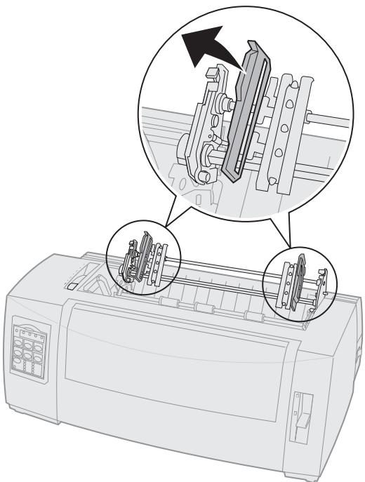 LEXMARK FORMS PRINTER 2400 - Chargement de papier listing par l'avant à l'aide du tracteur tirant - 5