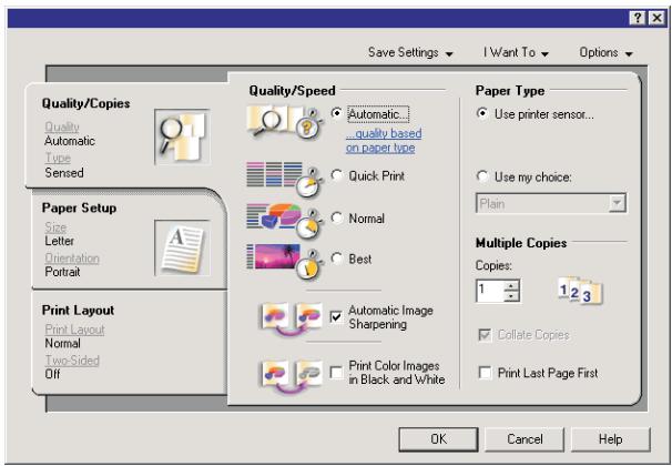 LEXMARK X4550 - Ouverture de la boîte de dialogue préférences d'impression - 1