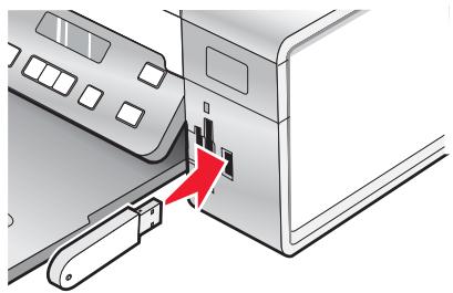LEXMARK X4550 - Insertion d'un lecteur flash - 1