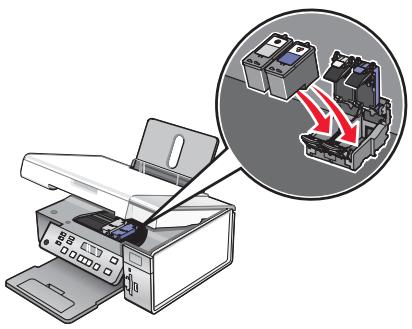 LEXMARK X4550 - Installation des cartouches d'impression - 3