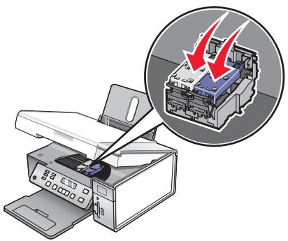 LEXMARK X4550 - Installation des cartouches d'impression - 4