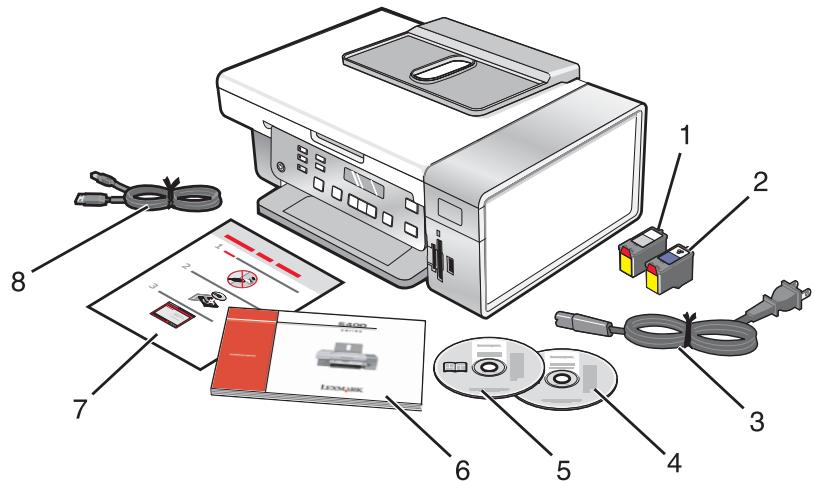LEXMARK X4550 - Vérification du contenu de l'emballage - 1