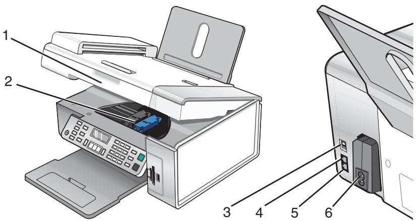 LEXMARK X5470 - Présentation des composants de l'imprimante - 2