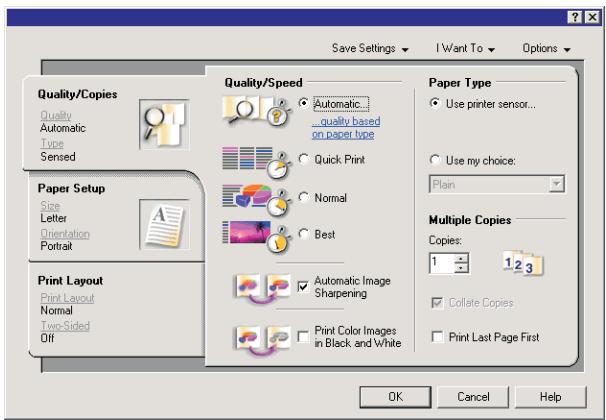 LEXMARK X5470 - Ouverture des propriétés d'impression - 1