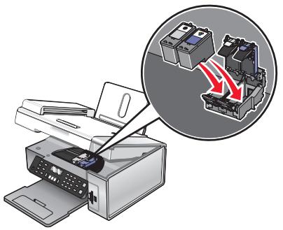 LEXMARK X5470 - Installation des cartouches d'impression - 3