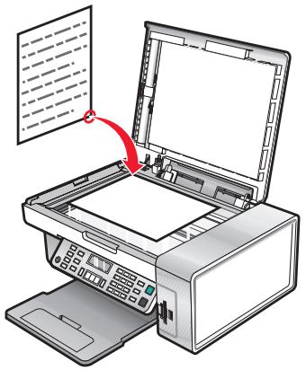 LEXMARK X5470 - Positionnement d'un original sur la vitre du scanner - 2