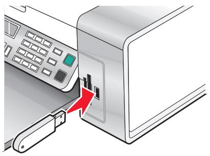 LEXMARK X5470 - Insertion d'un lecteur flash - 1