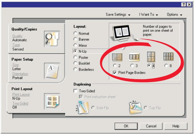 LEXMARK X5470 - Impression de plusieurs pages sur une feuille - 1
