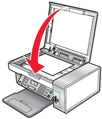 LEXMARK X5470 - Positionnement d'un original sur la vitre du scanner - 3