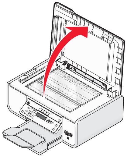 LEXMARK X6650 - Chargement d'un original sur la vitre du scanner - 1