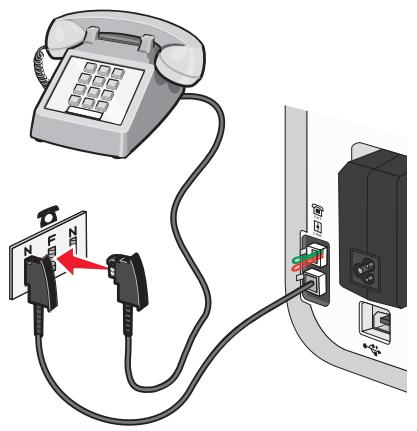 LEXMARK X6650 - Connexion directe à une prise téléphonique murale allemande - 3