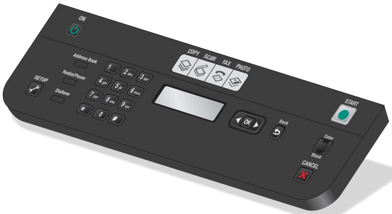 LEXMARK X6650 - Utilisation du panneau de commandes de l'imprimante - 1