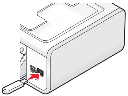 LEXMARK X6650 - Insertion d'un lecteur flash - 1