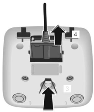 GIGASET A520A - Raccordement du chargeur (s'il est fourni) - 2