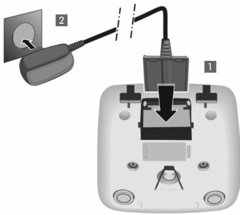 GIGASET A520A - Raccordement du chargeur (s'il est fourni) - 1