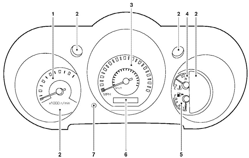 NISSAN FRONTIER 2004 - INSTRUMENTS ET INDICATEURS DE BORD - 1
