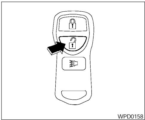 NISSAN FRONTIER 2004 - COMMENT UTILISER LE SYSTÉME DE VERROUILAGE/   DéVERROUILAGE SANS CLÉ À   TELECOMMANDE - 1
