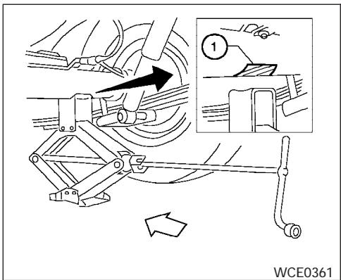 NISSAN FRONTIER 2004 - Lisez attentivement l'étiquette d'avertissement fixée au cric et les directives suivantes : - 1