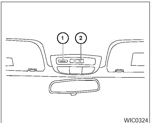 NISSAN FRONTIER 2004 - AFFICHAGE DE LA TEMPERATURE EXTERIEURE ET DE LA BOUSSOLE (selon l'équipement du vehicule) - 1